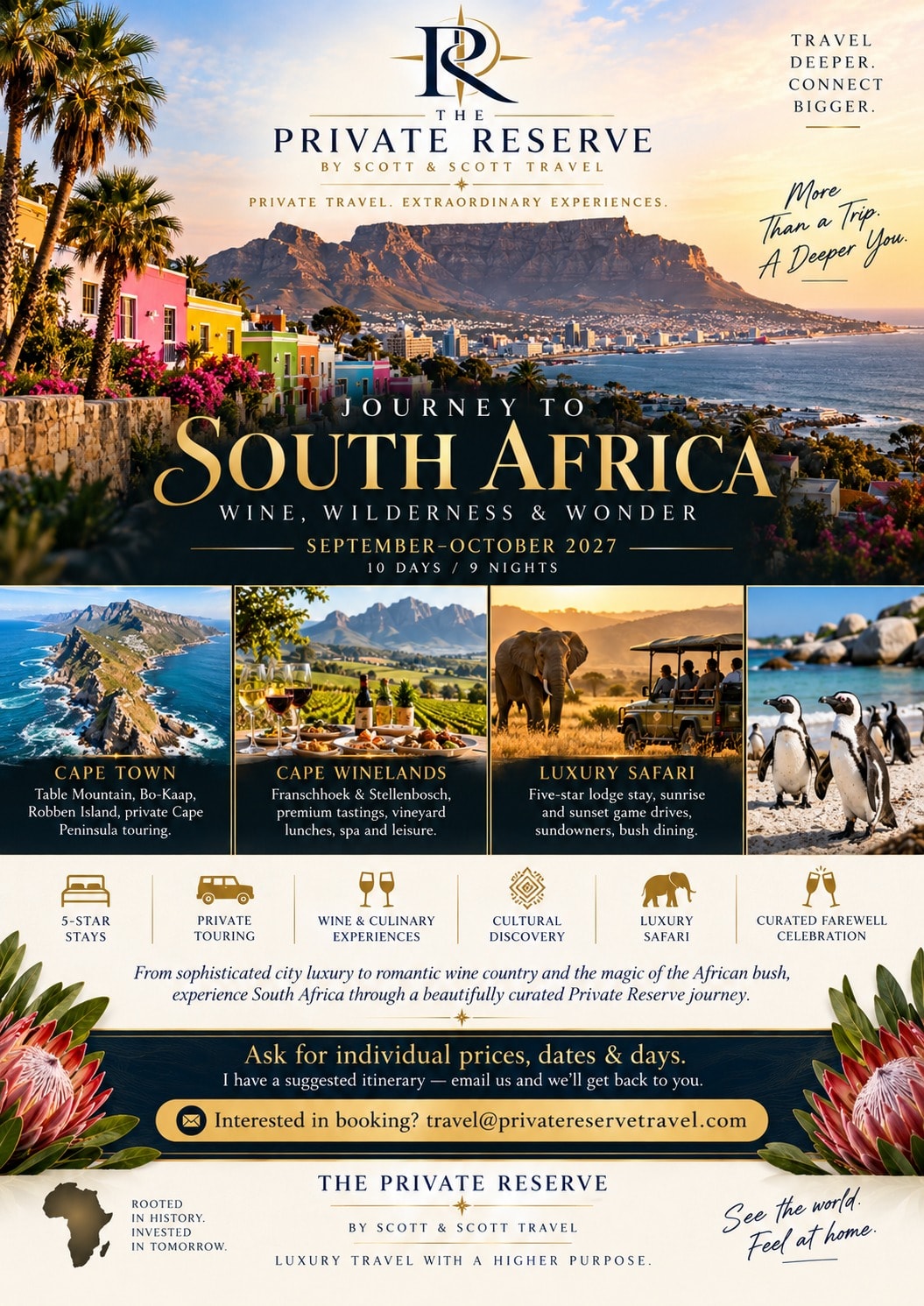 South Africa — Cape Town, Winelands & Safari